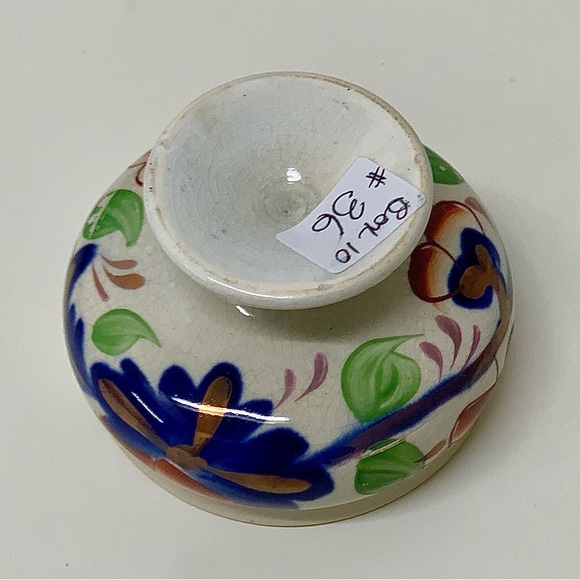 Early 19th Century Gaudy Welsh GRAPE Pattern Miniature Pedestal Sugar Bowl - Picture 14 of 15